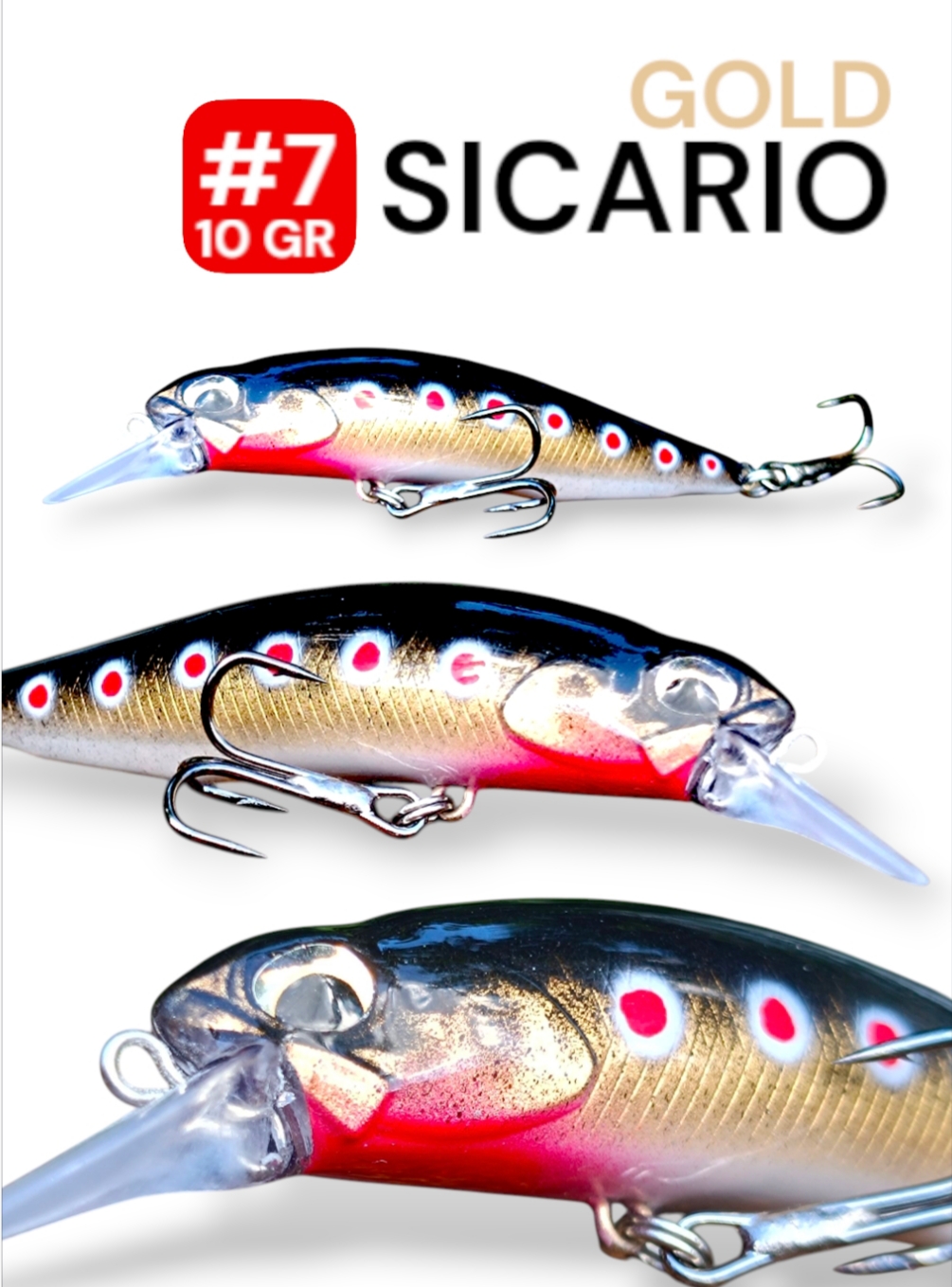 Minnow Sicario Plateado 8cm - 12gr.