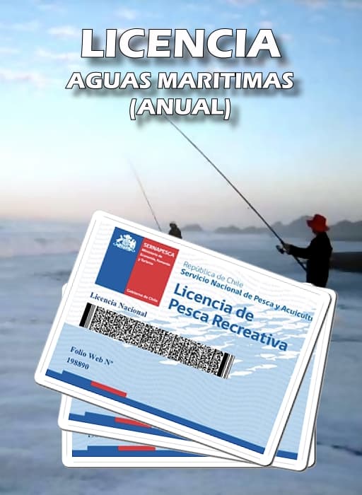 barril mezcla paso Licencias de Pesca: Licencia Aguas Marítima Anual