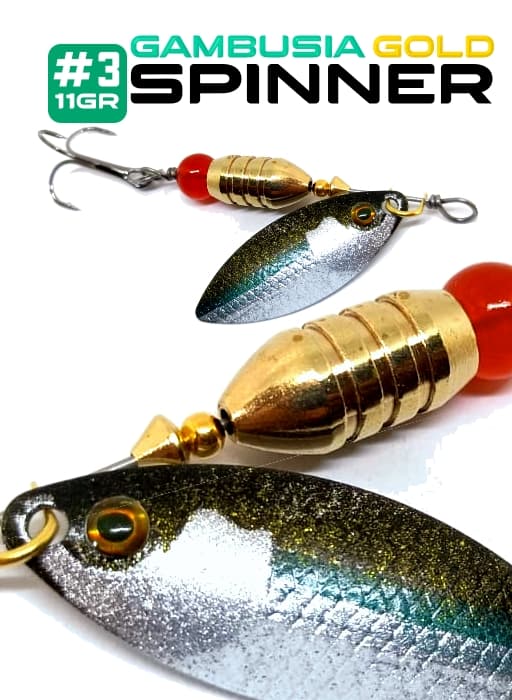 Señuelos para Truchas: Spinner Realis Gambusia Gold - N°3 - 11gr