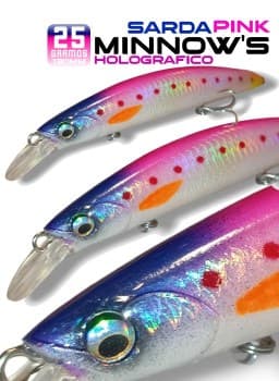 Minnow Sarda Pink 13cm - 25gr.