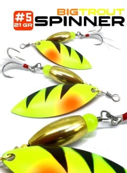 Spinner Big Trout Yellow 12cm.